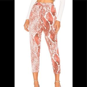 Revolve X Naven Anne pants in pink snake